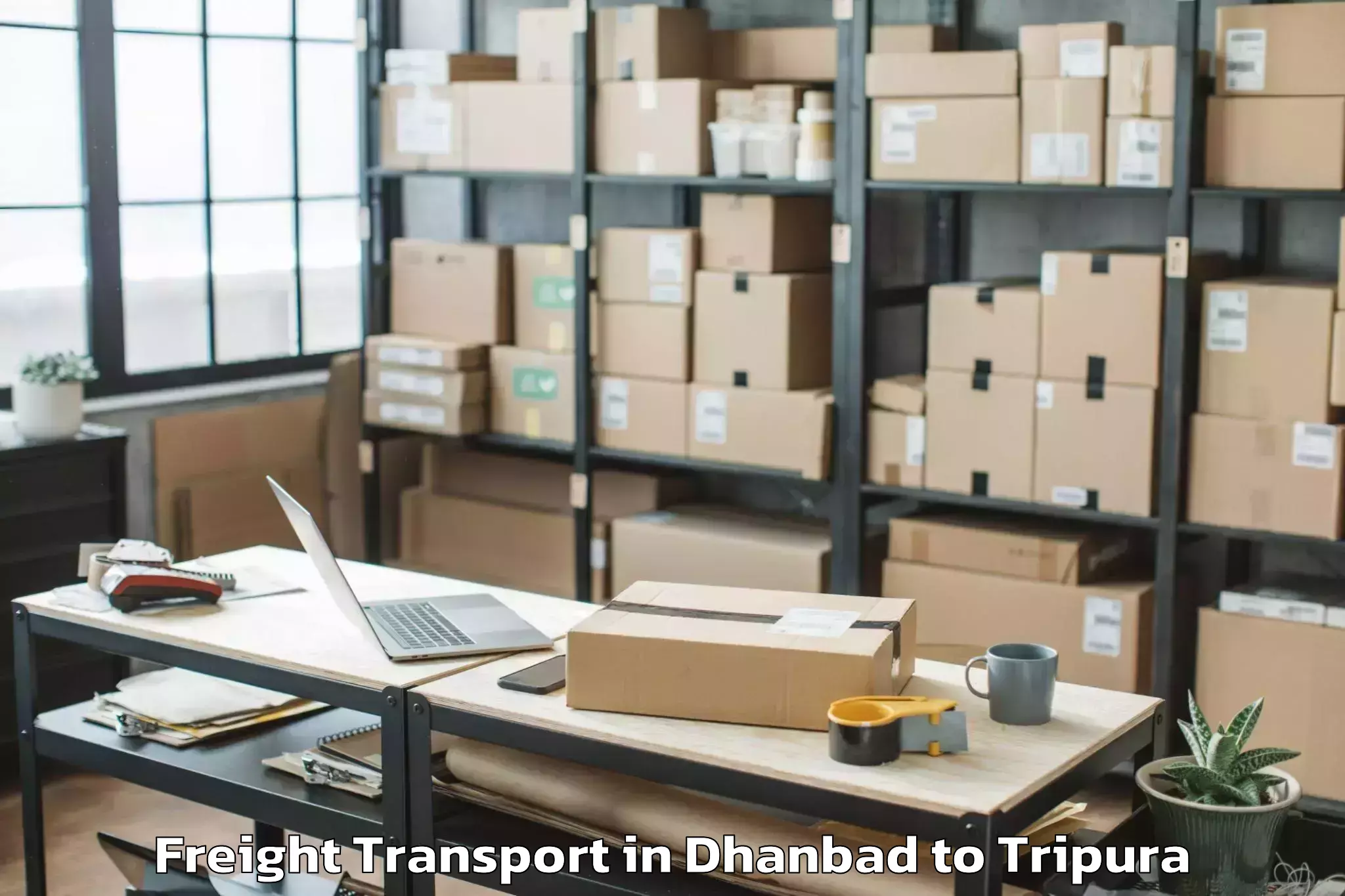 Efficient Dhanbad to Hrishyamukh Freight Transport